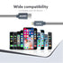 USB C to Lightning Braided Sync & Charge Cable For iPhone, iPad and iPod, Fast Charging Lightning Cable, 3.2 Feet (1M), Grey